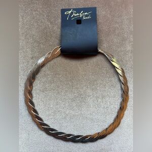 Thalia Sodi Silver Braid Heronbone Necklace